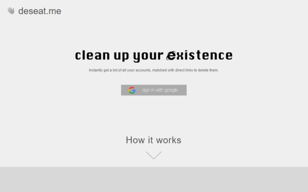 DESEAT.ME OU COMMENT DISPARAÎTRE DE LA TOILE
