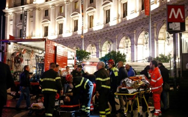 À Rome, des supporters russes blessés dans l'écroulement d'un escalier mécanique